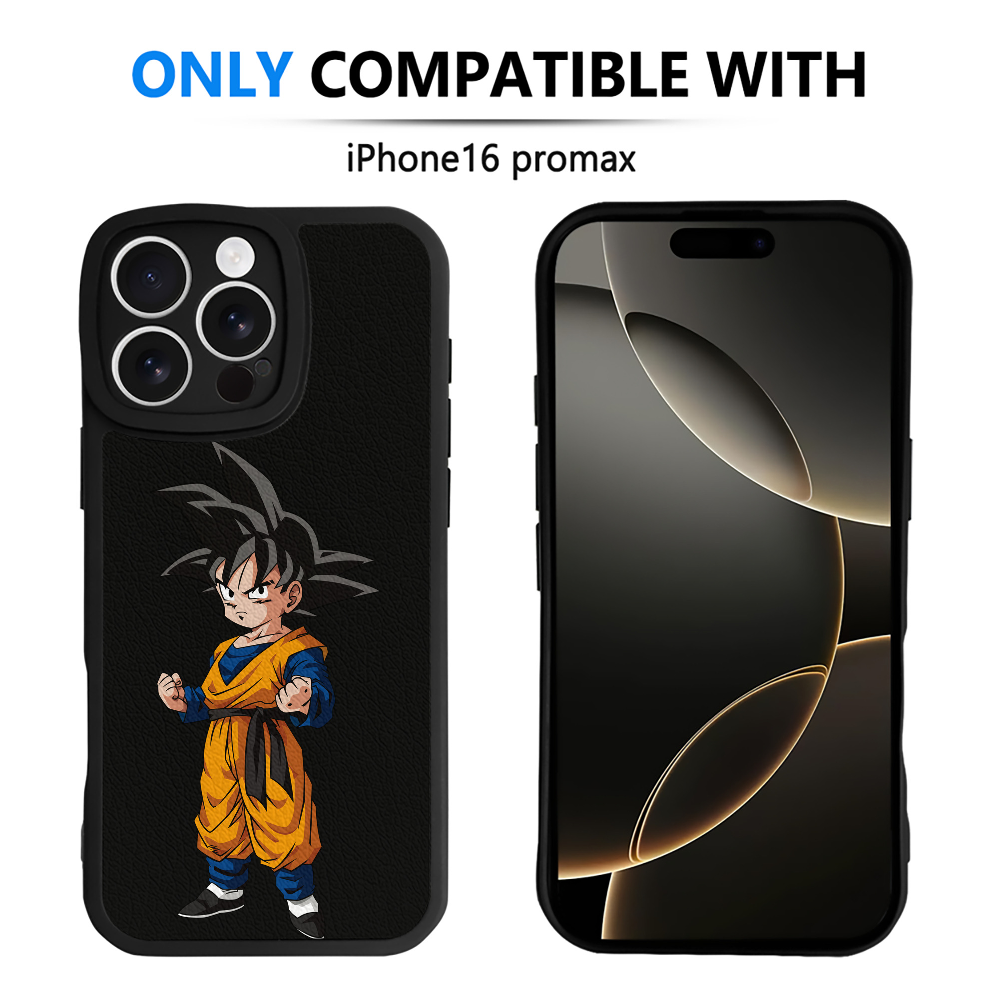 （画像用） ドラゴンボール 孫悟空（そん ごくう）Son Goku カカロット DRAGON BALL Kakarotto 【iPhone 16シリーズ対応】シリコンスマホケース（レザー調） 材質：シリコン